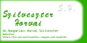 szilveszter horvai business card